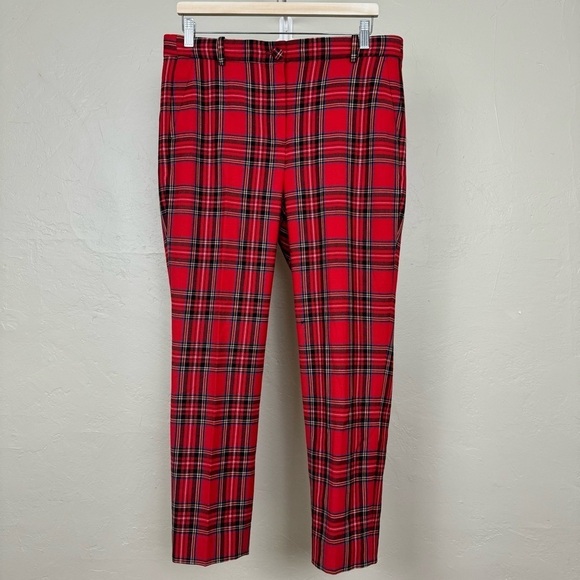 J.Crew High Rise Cameron Pants in Red Stewart Tartan - Picture 1 of 8
